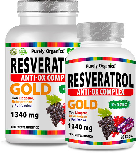 Resveratrol Gold - frascos 90 y 200 cápsulas